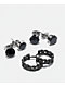 Ed Hardy Stainless Steel Black Stud & Hoop 3-Pack Earring Set - Thumbnail image 1 of 3