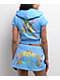 Ed Hardy Swallows Sky Blue Short Sleeve Crop Zip Hoodie - Thumbnail image 4 of 5