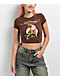 Ed Hardy Tiger Cloud Brown Crop T-Shirt - Thumbnail image 1 of 3