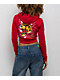 Ed Hardy Tiger Cloud Red Crop Zip Hoodie - Thumbnail image 2 of 5