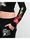 Ed Hardy Tiger Flame Black Crop Zip Hoodie - Thumbnail image 4 of 7