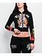 Ed Hardy Tiger Flame Black Crop Zip Hoodie - Thumbnail image 1 of 7