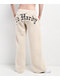 Ed Hardy Tiger Ivory Sherpa Wide Leg Sweatpants - Thumbnail image 1 of 6
