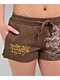 Ed Hardy Tiger Mountain Brown Sweat Shorts - Thumbnail image 4 of 5