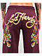 Ed Hardy Tigers Fig Red Wide Leg Sweatpants - Thumbnail image 5 of 8