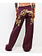 Ed Hardy Tigers Fig Red Wide Leg Sweatpants - Thumbnail image 1 of 8
