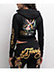 Ed Hardy Tigers Orchid Black Crop Zip Hoodie - Thumbnail image 2 of 4