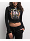 Ed Hardy Tigers Orchid Black Crop Zip Hoodie - Thumbnail image 1 of 4