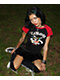Ed Hardy True Eagle Raglan Black & Red Crop T-Shirt - Thumbnail image 4 of 5
