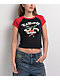 Ed Hardy True Eagle Raglan Black & Red Crop T-Shirt - Thumbnail image 1 of 5