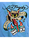 Ed Hardy Wolf Dice Rhinestone Blue T-Shirt - Thumbnail image 3 of 4