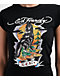 Ed Hardy Wolf Rhinestone Black Cap Sleeve T-Shirt - Thumbnail image 2 of 3