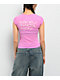 Ed Hardy YOLO Girl Rhinestone Pink Cap Sleeve T-Shirt - Thumbnail image 2 of 3