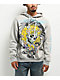 Ed Hardy Yellow Hair Skull Grey Hoodie - Thumbnail image 1 of 4