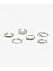 Ella Shea 6 Pack Silver Toe Rings - Thumbnail image 1 of 2