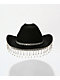 Ella Shea Rhinestone Tassel Black Cowboy Hat - Thumbnail image 2 of 2