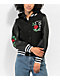 Empyre Aiden Rose Black & White Hooded Bomber Jacket - Thumbnail image 3 of 6