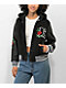 Empyre Aiden Rose Black & White Hooded Bomber Jacket - Thumbnail image 1 of 6