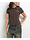 Empyre Alana Brown Pinstripe Button Up Shirt - Thumbnail image 4 of 4
