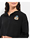 Empyre Alaska Flame Skull Black Crop Long Sleeve Henley T-Shirt - Thumbnail image 3 of 4