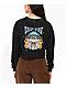 Empyre Alaska Flame Skull Black Crop Long Sleeve Henley T-Shirt - Thumbnail image 1 of 4
