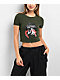 Empyre Amina Dog Green Crop T-Shirt - Thumbnail image 1 of 2