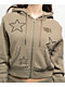 Empyre Angel Green Crop Zip Hoodie - Thumbnail image 3 of 7
