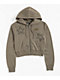 Empyre Angel Green Crop Zip Hoodie - Thumbnail image 2 of 4