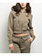 Empyre Angel Green Crop Zip Hoodie - Thumbnail image 1 of 4