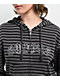 Empyre Angel Stripe Black & Grey Crop Zip Hoodie - Thumbnail image 3 of 3