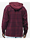 Empyre Ash Red Plaid Hooded Flannel Shirt