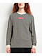 Empyre Bad Cat Micro Stripe Black & White Long Sleeve T-Shirt - Thumbnail image 2 of 4