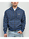 Empyre Beach Blue Plaid Crop Zip Hoodie - Thumbnail image 3 of 6