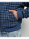 Empyre Beach Blue Plaid Crop Zip Hoodie - Thumbnail image 5 of 6