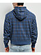 Empyre Beach Blue Plaid Crop Zip Hoodie - Thumbnail image 2 of 6