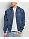 Empyre Beach Blue Plaid Crop Zip Hoodie - Thumbnail image 1 of 6