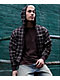 Empyre Beach Brown Plaid Crop Zip Hoodie - Thumbnail image 3 of 6