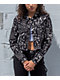 Empyre Blaise Caviar Printed Black Crop Work Jacket - Thumbnail image 2 of 4