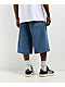 Empyre Blake Ultra Wide Blue Denim Skate Shorts - Thumbnail image 3 of 9