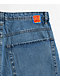 Empyre Blake Ultra Wide Blue Denim Skate Shorts - Thumbnail image 7 of 9