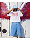 Empyre Blake Ultra Wide Blue Denim Skate Shorts - Thumbnail image 8 of 9