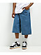 Empyre Blake Ultra Wide Blue Denim Skate Shorts - Thumbnail image 2 of 9