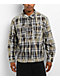 Empyre Bleach Stain Beige Plaid Boxy Crop Flannel Shirt - Thumbnail image 4 of 4