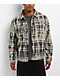 Empyre Bleach Stain Beige Plaid Boxy Crop Flannel Shirt - Thumbnail image 1 of 4