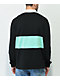 Empyre Blocked Black & Blue Rose Long Sleeve Polo Shirt