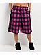 Empyre Bobbi Pink & Black Plaid Oversized Boxer Shorts - Thumbnail image 3 of 6