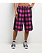 Empyre Bobbi Pink & Black Plaid Oversized Boxer Shorts - Thumbnail image 2 of 6