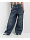 Empyre Boxcar Extent Wide Leg Blue Wash Jeans - Thumbnail image 1 of 9