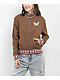 Empyre Bria Hearts Brown Zip Sweatshirt - Thumbnail image 1 of 4