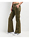 Empyre Britt Y2K Burnt Olive Low Rise Flare Cargo Pants - Thumbnail image 3 of 5